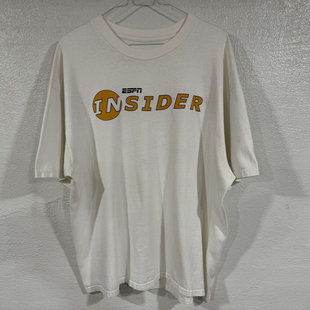 ESPN Insider Logo Double Sided  Shirt Mens Size XL 28” Length 24” Across